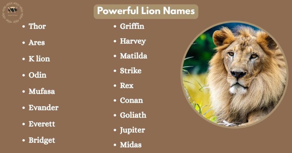 Powerful Lion Names