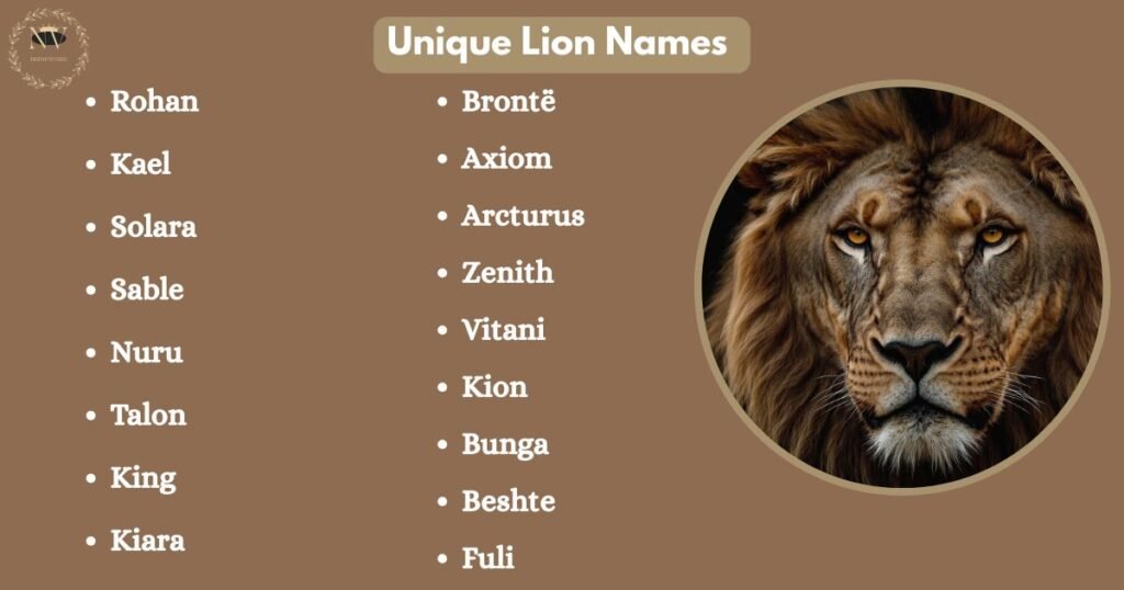Unique Lion Names