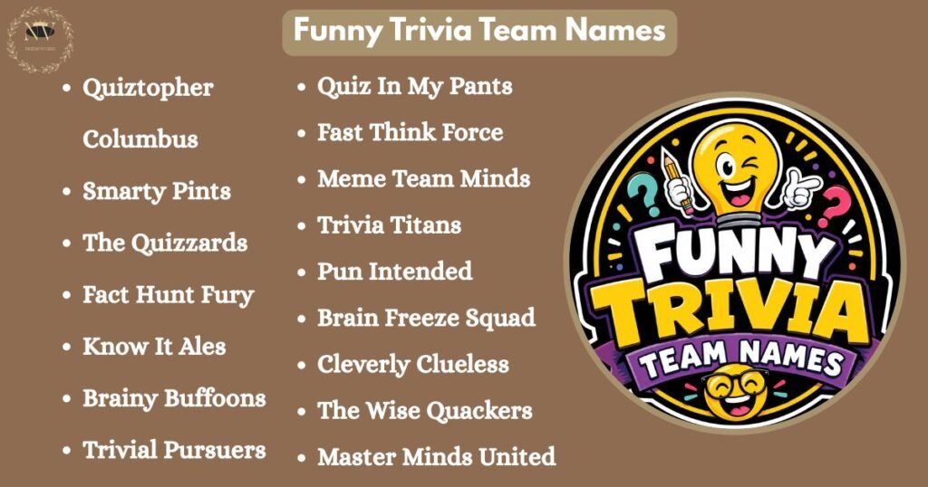 Funny Trivia Team Names