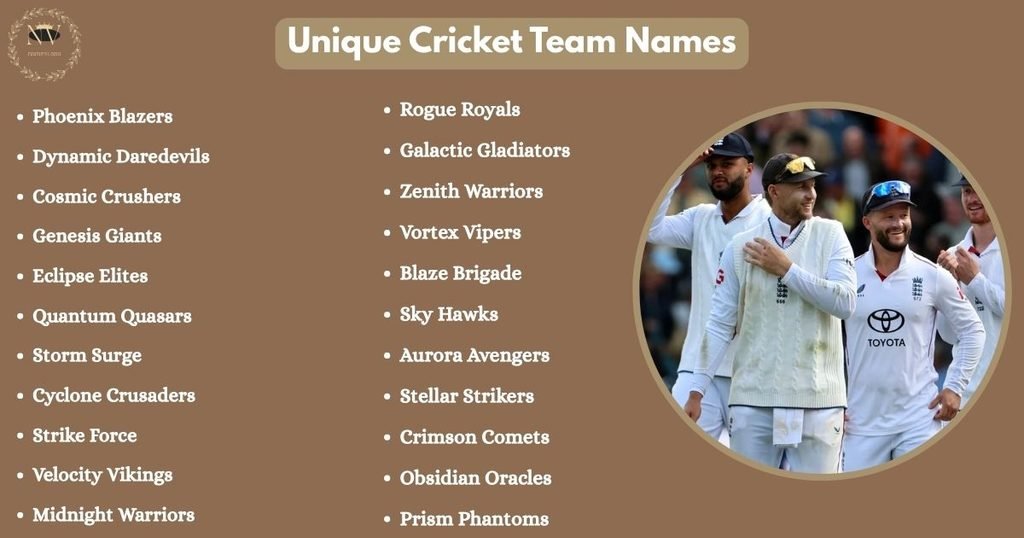 Unique Cricket Team Names