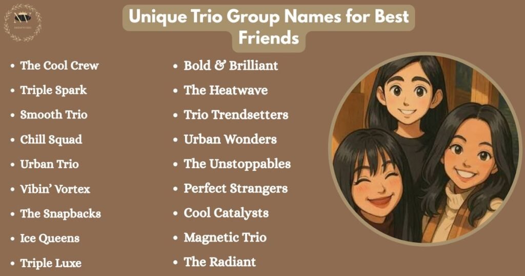 Unique Trio Group Names for Best Friends
