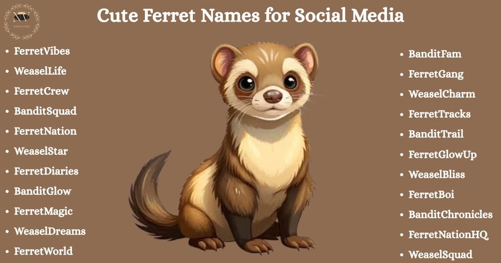 Cute Ferret Names for Social Media
